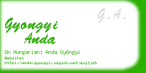 gyongyi anda business card